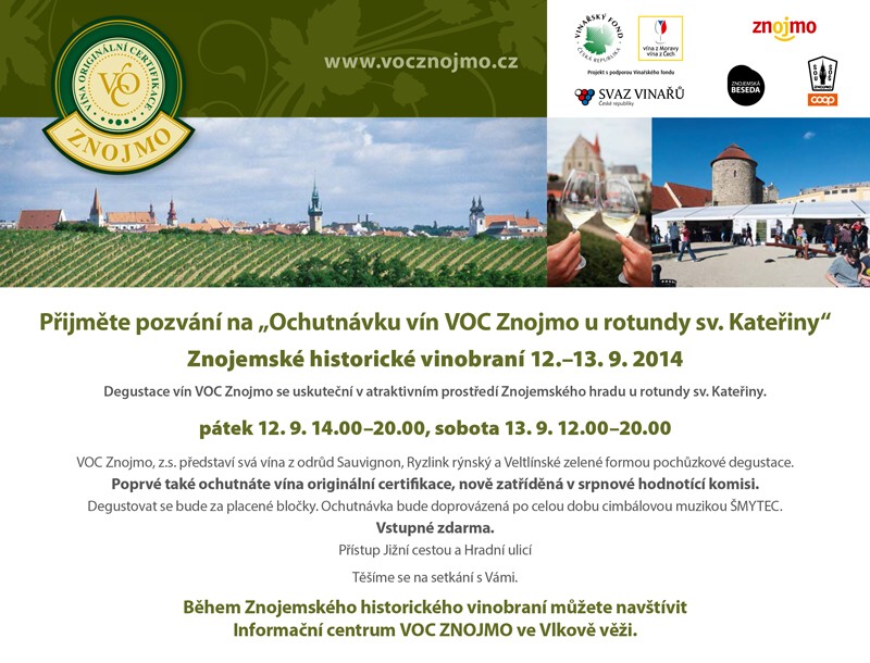 Ochutnávka vína VOC ZNOJMO Znojemské historické vinobraní 2014
