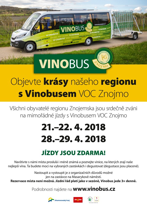 Vinobus nabízí pro obyvatele regionu zdarma speciální víkendové jízdy